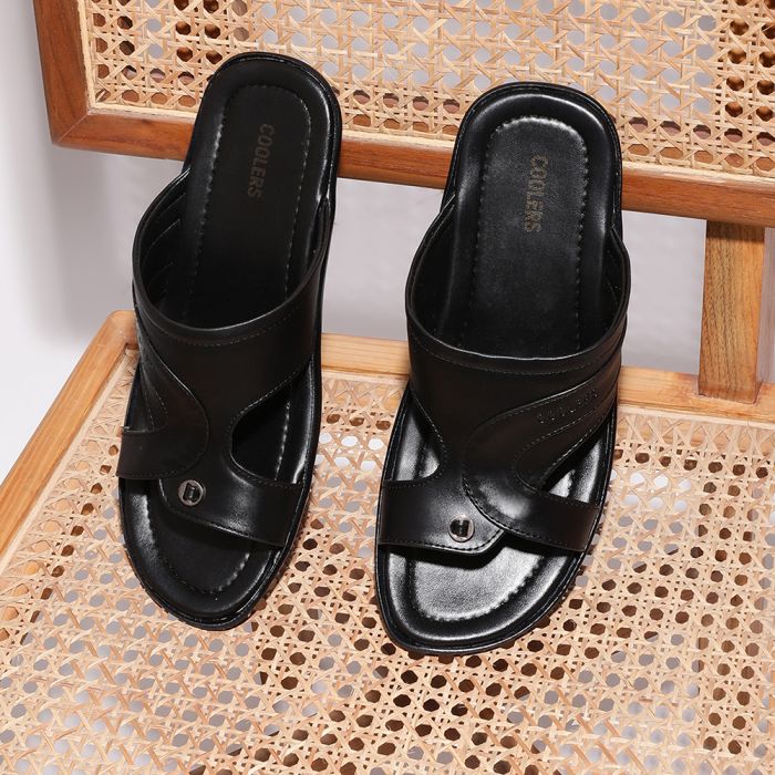 Coolers Formal Black Slippers For Mens TAYLOR By Liberty