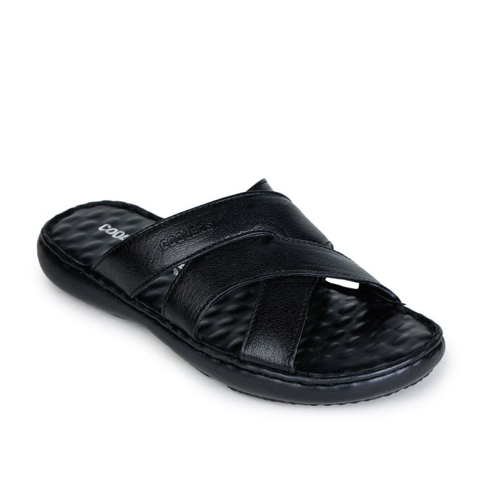 Coolers Casual Slippers For Mens Black META2 By Liberty
