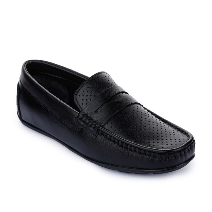 Buy Fortune Men's (Black) Classic Loafer Shoes RLE-102 By Liberty
