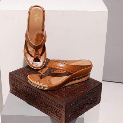 Senorita Fashion (Tan) Thong Sandals For Womens LAF-101 By Liberty