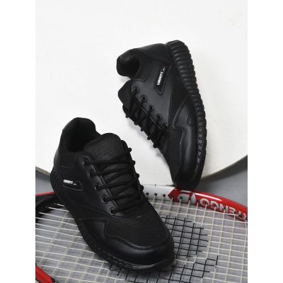 Force 10 (Black) Lacing Sports School Shoes For Kids 9906-90GN By Liberty