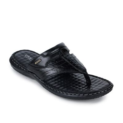 Coolers Casual (Black) Thong Slippers For Men DTL-3 By Liberty Coolers