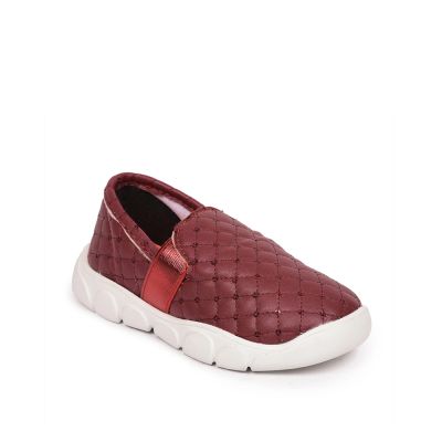 Lucy & Luke (Maroon) Casual Non Lacing Shoes For Kids FLYNN-31 By Liberty Lucy & Luke