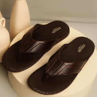 Handmade Brown Palm Slippers