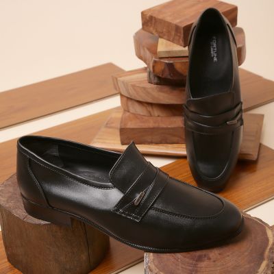 Fortune (Black) Penny Loafer Shoes For Mens ENCON By Liberty Fortune