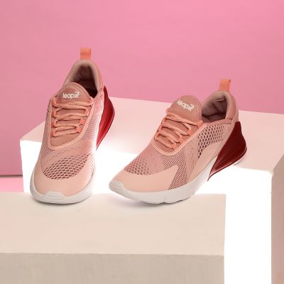 LEAP7X Lace Up Athleisure Shoes For Women (Peach) 806 By Liberty LEAP7X