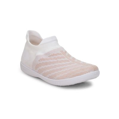Gliders Casual Non Lacing Shoe For Ladies (White) CLIVE-2E By Liberty Gliders