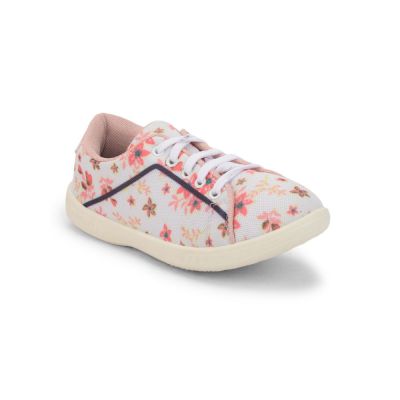 Gliders Sporty Casual Lacing For Ladies (White) FLORAC-1E by Liberty Gliders