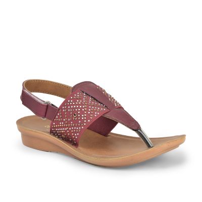 A-HA Casual Sandal  For Kids (CHERRY) DOLLY-8  By Liberty A-HA
