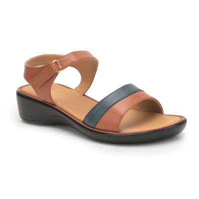 Senorita Casual Sandal For Ladies (Tan) DZL-869 By Liberty Senorita