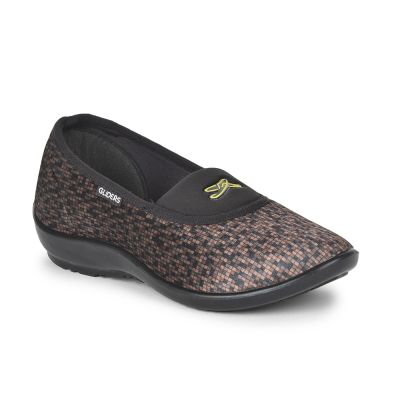 Gliders Casual Ballerina For Ladies (Brown) ELENA-154 by Liberty Gliders