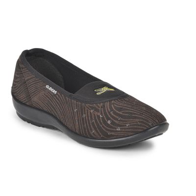 Gliders Casual Ballerina For Ladies (Brown) ELENA-155 by Liberty Gliders