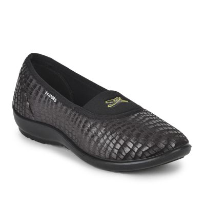Gliders Casual Ballerina For Ladies (Black) ELENA-156 by Liberty Gliders