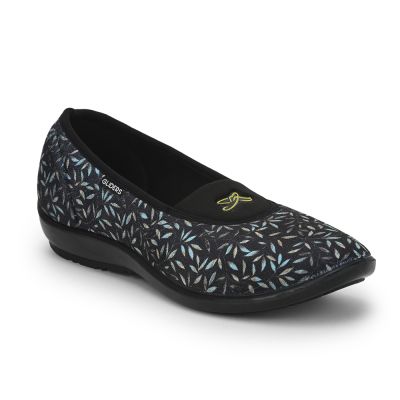 Gliders Casual Ballerina For Ladies (Black) ELENA-132 By Liberty Gliders