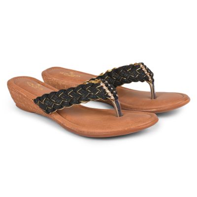 Senorita Black Casual Flip Flop Slippers For Womens (ELIZA-15 ) Senorita