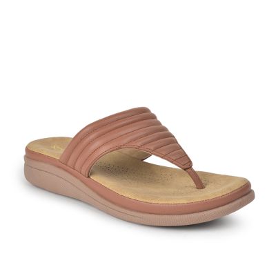 Senorita Comfort (Tan) Thong Sandals For Ladies FTL-05 By Liberty Senorita