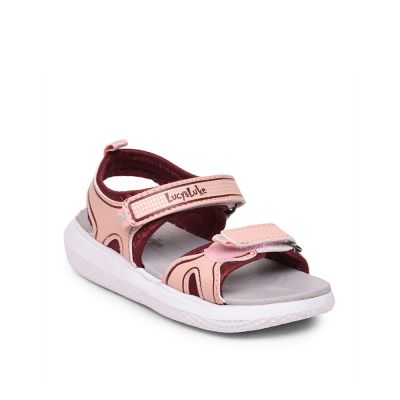 Lucy & Luke By Liberty Peach Casual Sandals For Kids (HIPPO-21) Lucy & Luke