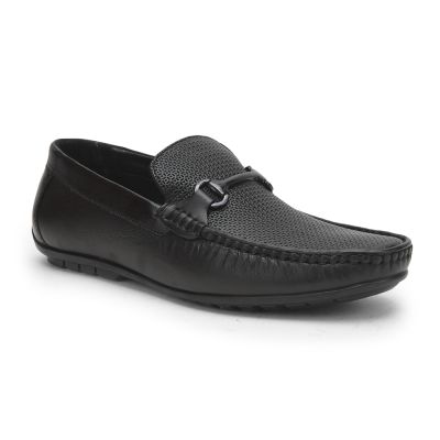 Fortune Casual Non Lacing Shoes For Mens (Black) HOL-116 By Liberty Fortune