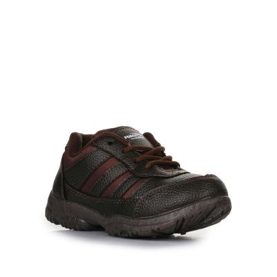 Force 10 Kids Lace-Up Sports School Shoes (Brown) 8151-18 By Liberty Force 10