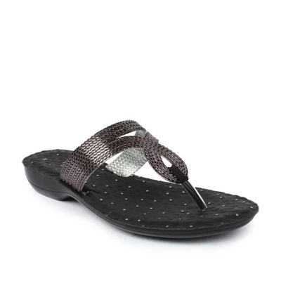 AHA Thong Slippers for Women (Black) ETHNIC-05 By Liberty A-HA