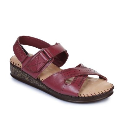 Healers Platform Sandals for Women (Cherry) HOLL-01 By Liberty Healers