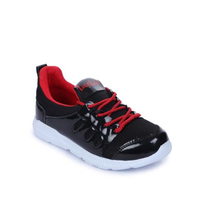 Force 10 Kids Lace-Up Running Sports Shoes (Black) KPL-13 By Liberty Force 10
