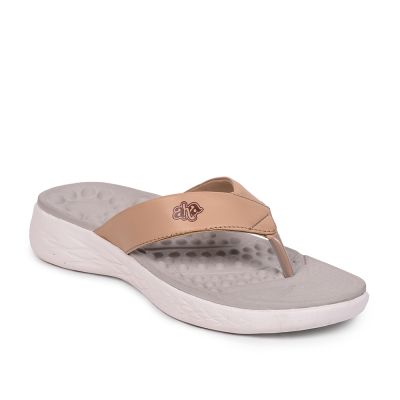A-HA By Liberty Beige Flip Flop Slippers For Womens (IMPACT-33E) A-HA