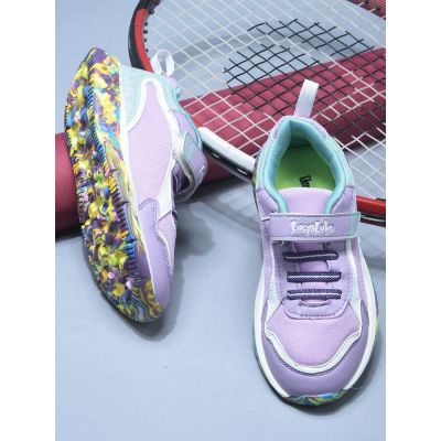 Lucy & Luke Purple Sports Non Lacing Shoes For Kids JAMIE-126E By Liberty Lucy & Luke
