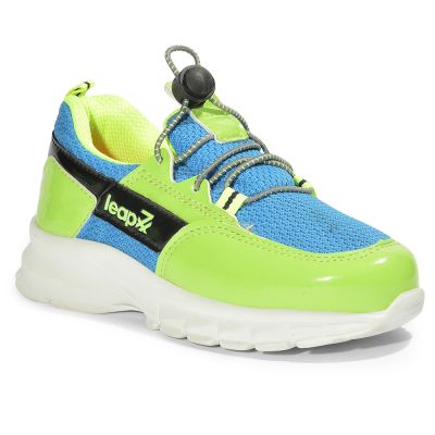 LEAP7X Lacing Casual Shoes For Kids (P.Green) JEEVA-05 By Liberty LEAP7X