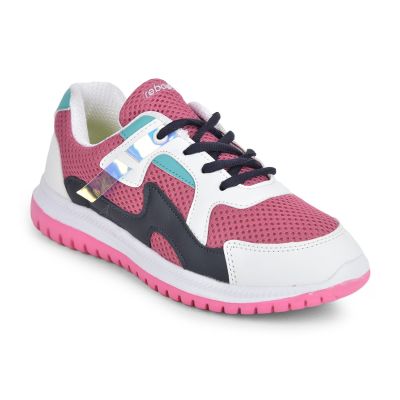 Rebounce Sports Lace Up Shoes For Kids (Pink) JESSIE-1E By Liberty Rebounce