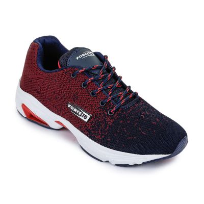 Force 10 Men's Lace-Up Running Sports Shoes (Maroon) JME-17E By Liberty Force 10