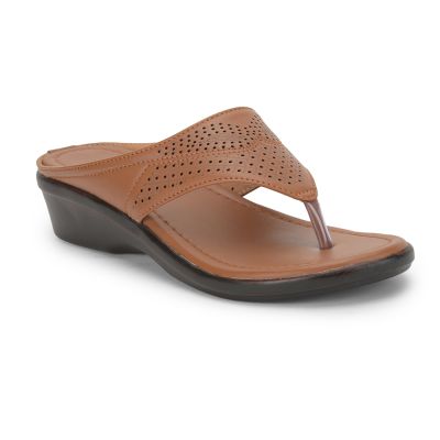 Senorita Fashion (Tan) Thong Sandals For Ladies LAF-1103 By Liberty Senorita