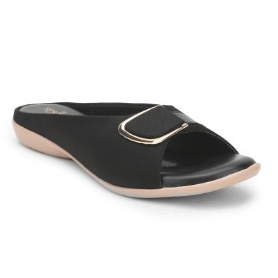 Senorita Fashion Slippers For Ladies (Black) MK-200 By Liberty Senorita