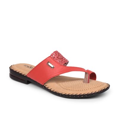 Senorita By Liberty Red Flip Flop Slippers For Womens (MK-69 ) Senorita