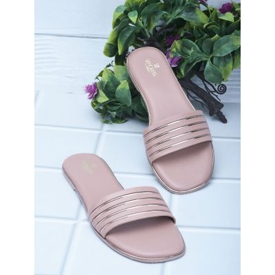 Senorita Fashion Slippers For Ladies (Peach) PPU-2 By Liberty Senorita