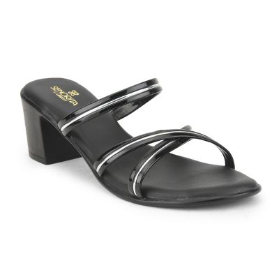 Senorita Fashion Slippers For Ladies (Black) PPU-4 By Liberty Senorita