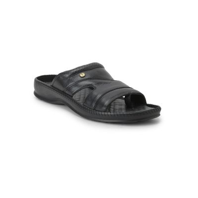 COOLERS Casual (Black) Slippers For Mens STEAMER-02 By Liberty Coolers