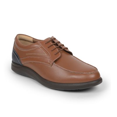 Gliders Casual Lace Up Shoes For Mens (TAN) SYN-40 By Liberty Gliders