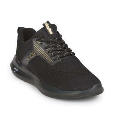 Rebounce Sports Lace Up Shoes For Men (Black) TRIDENT-1E By Liberty Rebounce