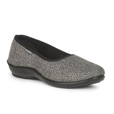 Gliders Casual Ballerina For Women (Grey) WOOL By Liberty Gliders